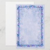 Spring Romance - Blauw Briefpapier (Voorkant / Achterkant)