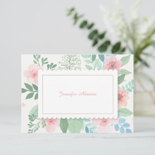 Spring Romance Notecard Kaart (Staand voorkant)