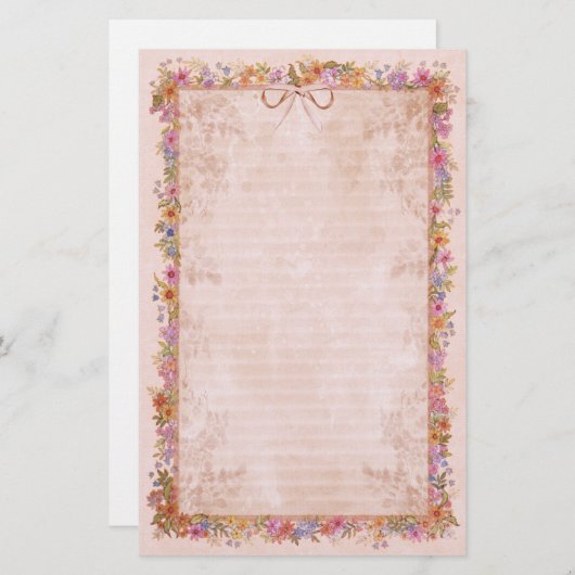 Spring Romance - Roze Briefpapier (Voorkant / Achterkant)