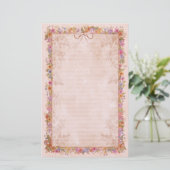 Spring Romance - Roze Briefpapier (Staand voorkant)