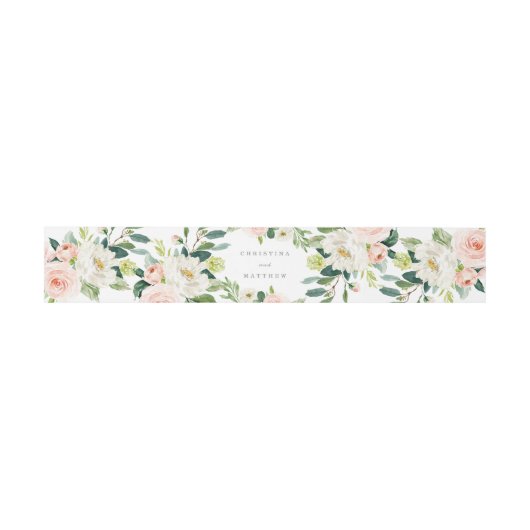 Spring Romance Wedding Bellyband Uitnodigingen Wikkel (Vlak)