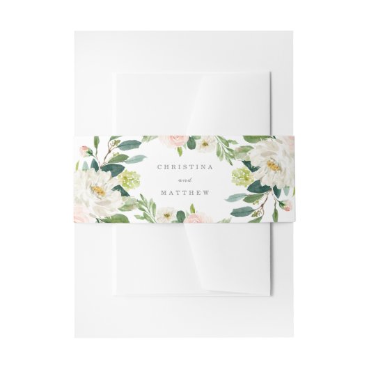 Spring Romance Wedding Bellyband Uitnodigingen Wikkel (Voorkant Voorbeeld)