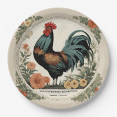Spring Rooster Papieren Bordje (Voorkant)