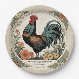 Spring Rooster Papieren Bordje