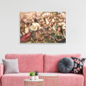 Spring Roundelay (door Edward Atkinson Hornel) Canvas Afdruk (Insitu (Woonkamer))