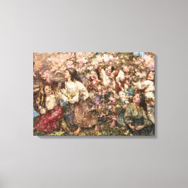Spring Roundelay (door Edward Atkinson Hornel) Canvas Afdruk