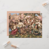 Spring Roundelay (door Edward Atkinson Hornel) Kaart (Voorkant / Achterkant in situ)