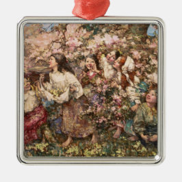 Spring Roundelay (door Edward Atkinson Hornel) Metalen Ornament