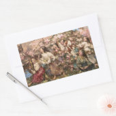 Spring Roundelay (door Edward Atkinson Hornel) Rechthoekige Sticker (Envelop)