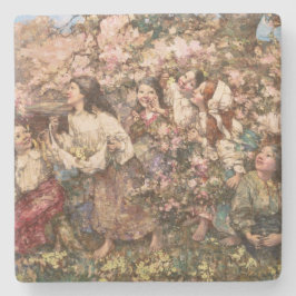 Spring Roundelay (door Edward Atkinson Hornel) Stenen Onderzetter