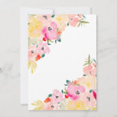 Spring roze boho chique tuin bloemig afstuderen bedankkaart (Achterkant)