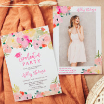 Spring roze boho chique tuin bloemig afstuderen