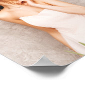 Spring roze boho tuin bloemig afstuderen welkom poster (Hoek)