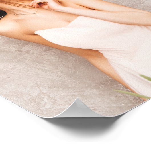 Spring roze boho tuin bloemig afstuderen welkom poster (Hoek)