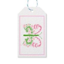 Spring roze Butterfly Gift Label
