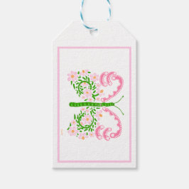 Spring roze Butterfly Gift Label Cadeaulabel