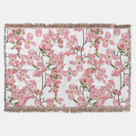 Spring roze dogwood bloemen naadloos patroon. deken