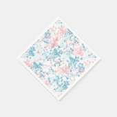 Spring roze en Blue Floral Plant Pattern Servet (Hoek)