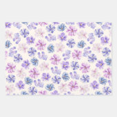 Spring roze en Paarse Floral Inpakpapier Vel (Voorkant)