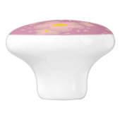 Spring roze Flowers Keramische Knop (Zijkant)