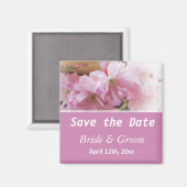 Spring roze kerry blossom redder date bruiloft magneet (Voorkant / Achterkant)