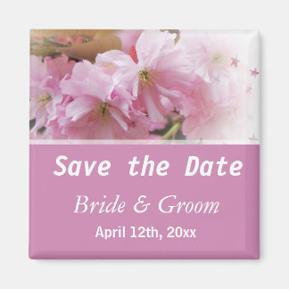 Spring roze kerry blossom redder date bruiloft magneet