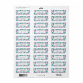 Spring roze Paarse Tulip Floral Waterverf Etiket (Full Sheet)