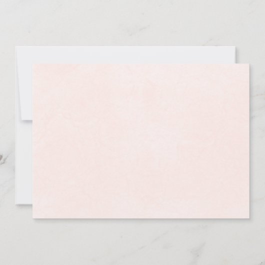 Spring roze rozenrepetitie diner kaart (Achterkant)