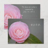 Spring roze RSVP kaartje (Voorkant / Achterkant)