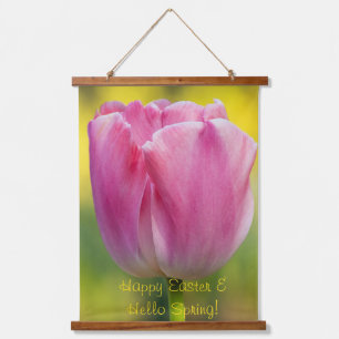 Spring roze Tulp tapisserieën Hangend Wandkleed