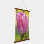 Spring roze Tulp tapisserieën Hangend Wandkleed (Gebogen)