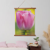 Spring roze Tulp tapisserieën Hangend Wandkleed (Slaapkamer)