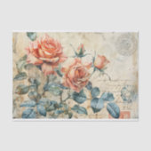Spring Rozen Briefkaart Decoupage Print Tissuepapier (Voorkant)