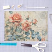 Spring Rozen Briefkaart Decoupage Print Tissuepapier (Craft)