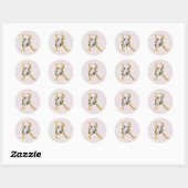 Spring rozen gouden initialen sticker letter R (Vel)