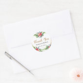 Spring Rustic Boho Blossom Flowers Bedankt Ronde Sticker (Envelop)