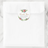 Spring Rustic Boho Blossom Flowers Bedankt Ronde Sticker (Tas)