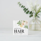 Spring Rustic Hair Aftercare Card Vierkante Visitekaartje (Staand voorkant)