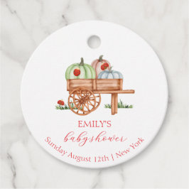 Spring Rustic Modern Pumpkin Labybug Baby shower Bedankjes Labels