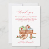 Spring Rustic Modern Pumpkin Labybug Baby shower Bedankkaart (Voorkant)