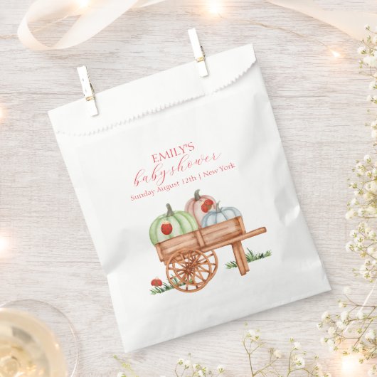 Spring Rustic Modern Pumpkin Labybug Baby shower Bedankzakje (Geknipt)