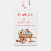 Spring Rustic Modern Pumpkin Labybug Baby shower Cadeaulabel (Voorkant)