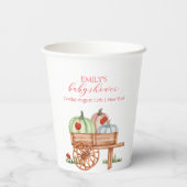 Spring Rustic Modern Pumpkin Labybug Baby shower Papieren Bekers (Achterkant)