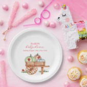 Spring Rustic Modern Pumpkin Labybug Baby shower Papieren Bordje (Feest)