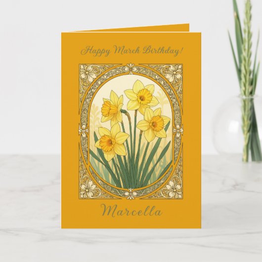 Spring’s First Smile The March Daffodil Kaart (Voorkant)