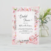 Spring Sakura Flowesr and Dessert waterverf bri Kaart (Staand voorkant)