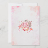 Spring Sakura Flowesr and Dessert waterverf gra Kaart (Achterkant)