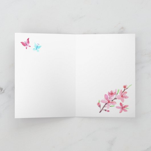 Spring Sakura greeting card Kaart (Binnen)
