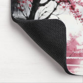 Spring Sakura Ink Painting Muismat (Hoek)