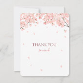 Spring Sakura Japanse Cherry Blossom Pink Bedankkaart (Voorkant)